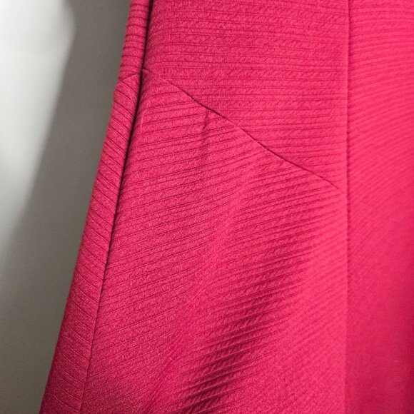 Nine Leonard Wine Red Textured Quarter Sleeve Maxi Dress L - Picture 4 of 6